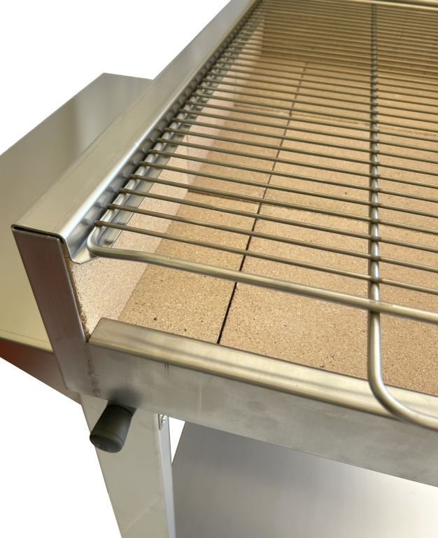 Barbecue a carbonella inox dettaglio