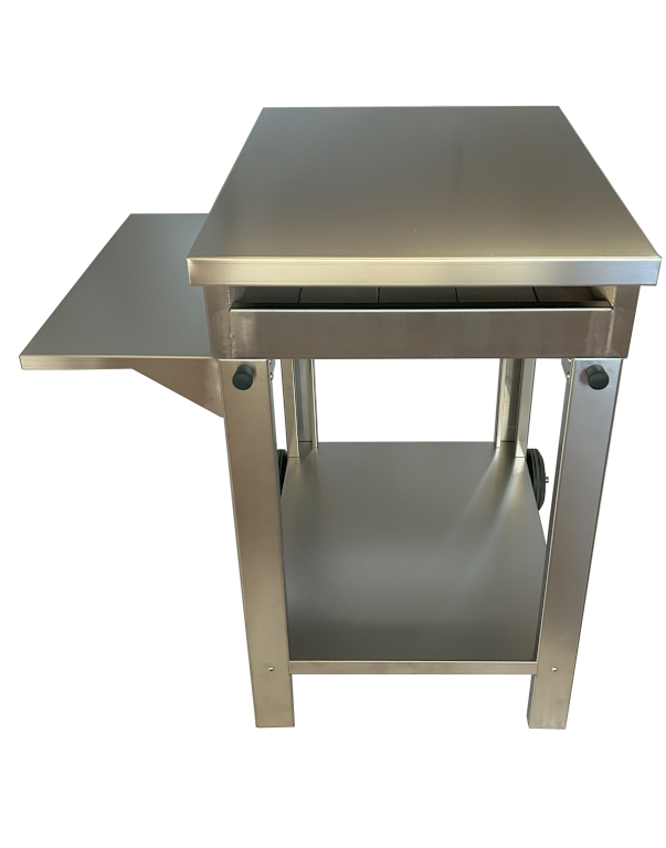 Barbecue a carbonella inox frontale chiuso