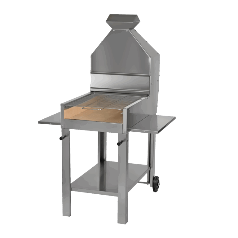 barbecue a legna in acciaio inox
