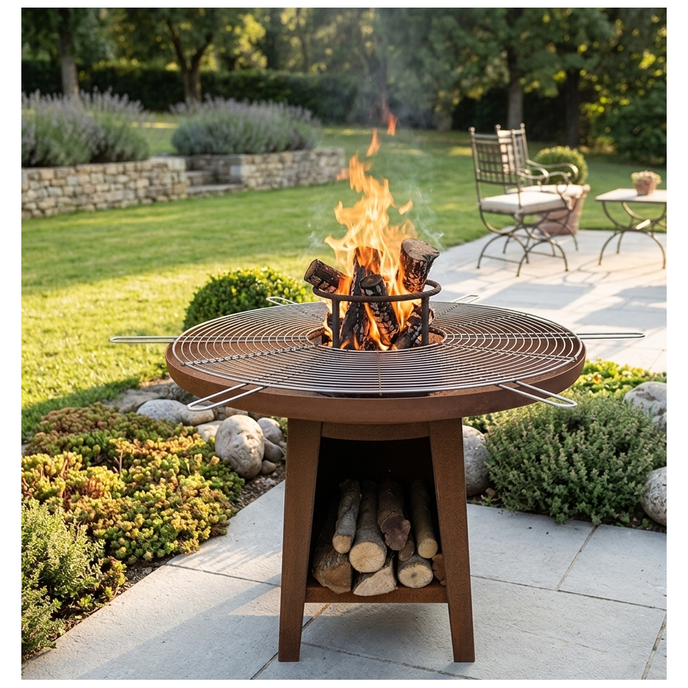 barbecue braciere in corten