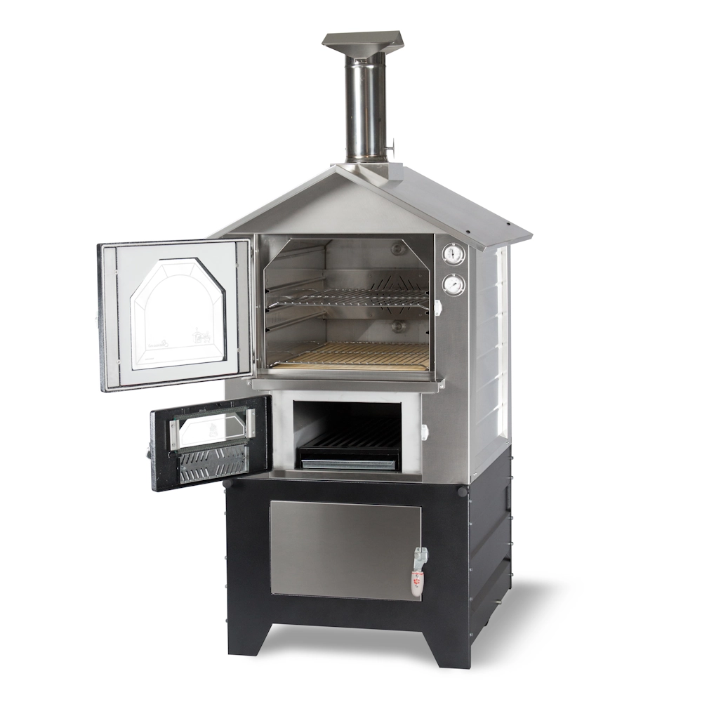 Forno a legna da esterno serie 60 sportelli aperti